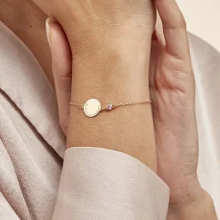 Histoire d'Or Bracelet Giusto Plaque Or Oxyde De Zirconium