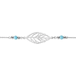 Histoire d'Or Bracelet Grethel Argent Blanc Turquoise Outlet