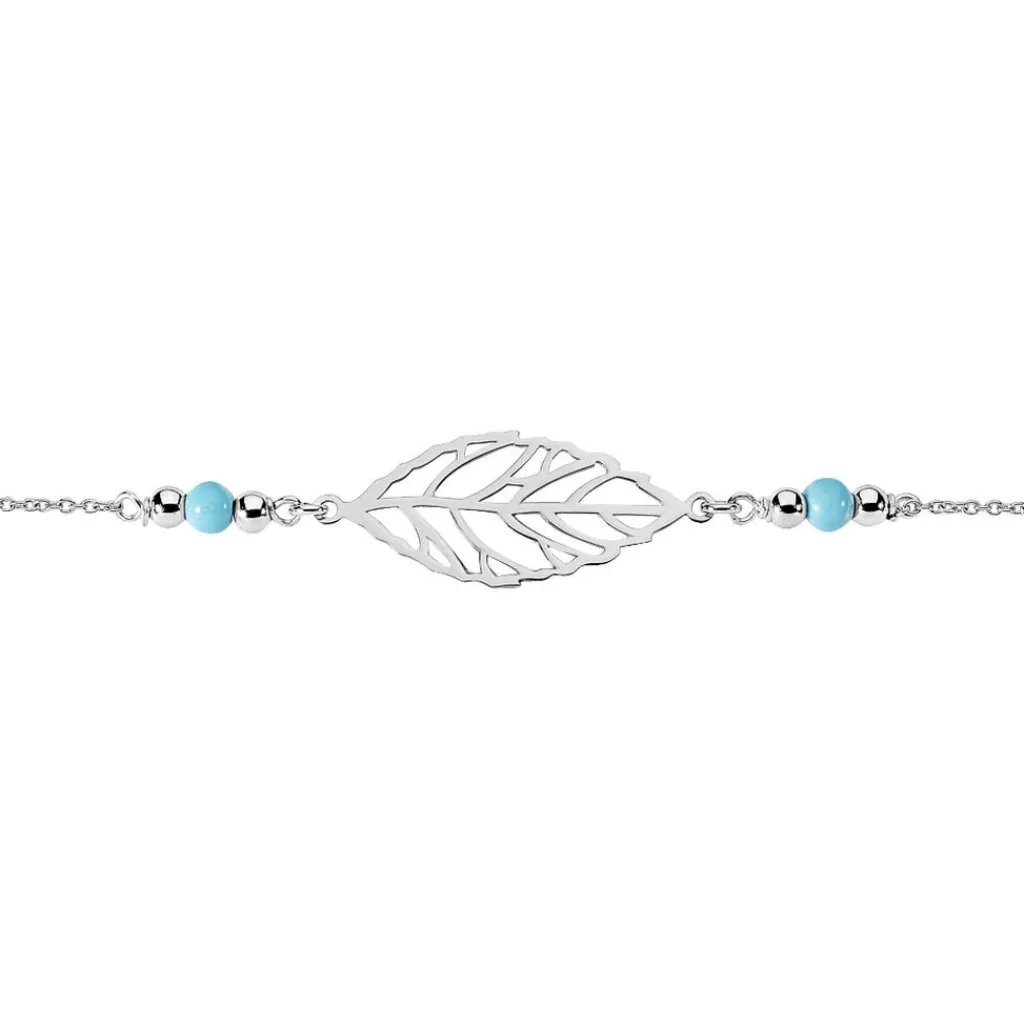 Histoire d'Or Bracelet Grethel Argent Blanc Turquoise Outlet