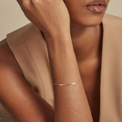 Histoire d'Or Bracelet Halcyone Or Jaune Calcédoine or jaune calcédoine p&ecirc;che Hot