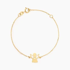 Histoire d'Or Bracelet Hallie Ange Et Coeur Or Jaune Sale