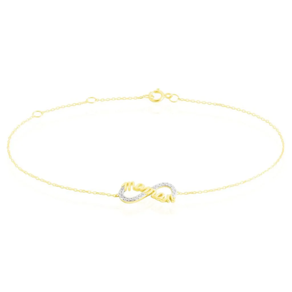 Histoire d'Or Bracelet Heimdall Or Jaune Oxyde De Zirconium