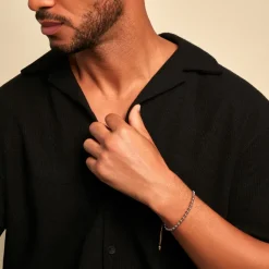 Histoire d'Or Bracelet Henrik Acier Blanc Outlet