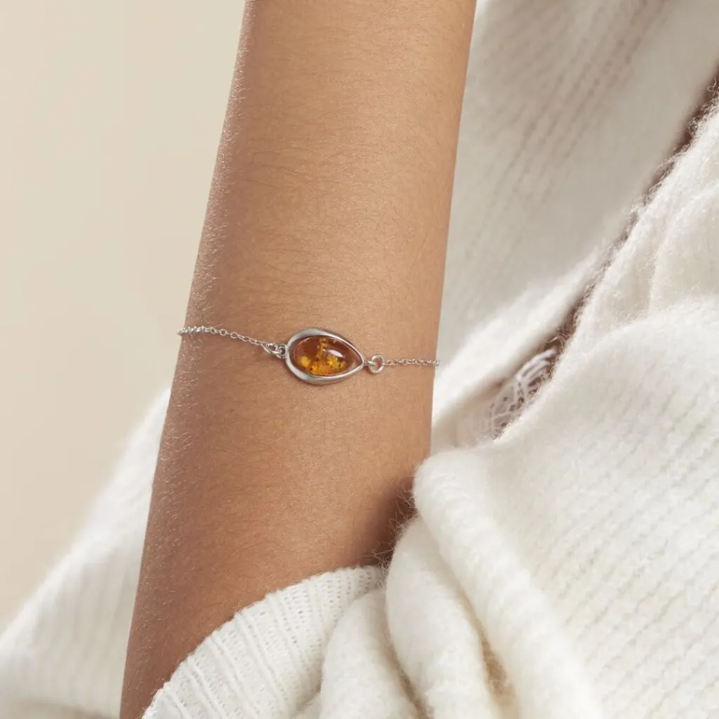 Histoire d'Or Bracelet Hilda Argent Blanc Ambre Sale