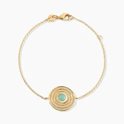 Histoire d'Or Bracelet Hugolin Plaqué Or Aventurine Clearance