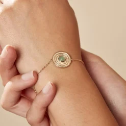 Histoire d'Or Bracelet Hugolin Plaqué Or Aventurine Clearance