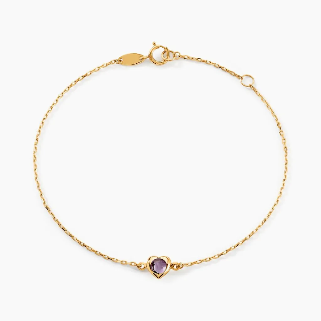 Histoire d'Or Bracelet Icarus Or Jaune Améthyste or jaune améthyste violet Clearance