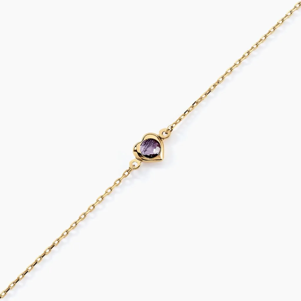 Histoire d'Or Bracelet Icarus Or Jaune Améthyste or jaune améthyste violet Clearance