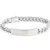 JOURDAN Bracelet Identité Adoline Acier Blanc Diamant Outlet