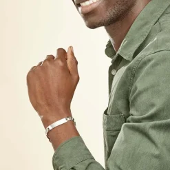 Histoire d'Or Bracelet Identité Argent Blanc Vivian Sale