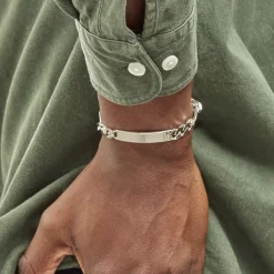 Histoire d'Or Bracelet Identité Argent Blanc Vivian Sale