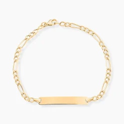 Histoire d'Or Bracelet Identité Bartolomee Maille Alternee 1/3 Or Jaune Best