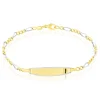Histoire d'Or Bracelet Identité Bartolomee Maille Alternee 1/3 Or Bicolore Clearance