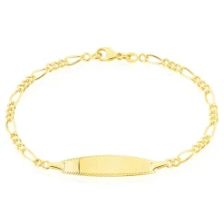 Histoire d'Or Bracelet Identité Bartolomee Maille Alternee 1/3 or jaune Discount