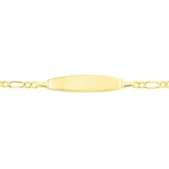 Histoire d'Or Bracelet Identité Bartolomee Maille Alternee 1/3 or jaune Discount