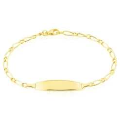 Histoire d'Or Bracelet Identité Bartolomee Maille Alternee 1/1 Or Jaune Hot