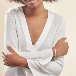 Histoire d'Or Bracelet Identité Casper Argent Gris argent blanc Discount