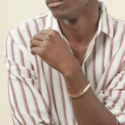 Histoire d'Or Bracelet Identité Clement Plaqué Or Jaune Online