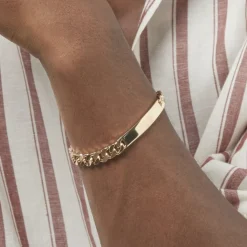 Histoire d'Or Bracelet Identité Clement Plaqué Or Jaune Online