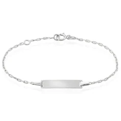 Histoire d'Or Bracelet Identité Esta Maille Forçat or blanc Hot