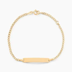 Histoire d'Or Bracelet Identité Etheline Maille Gourmette Or Jaune Sale