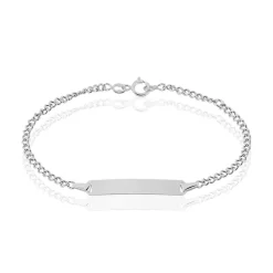 Histoire d'Or Bracelet Identité Etheline Maille Gourmette or blanc Online