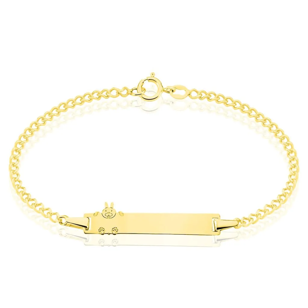Histoire d'Or Bracelet Identité Etheline Maille Gourmette Or Jaune Best
