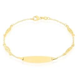 Histoire d'Or Bracelet Identité Eudoxie Maille Filigrane Or Jaune Hot