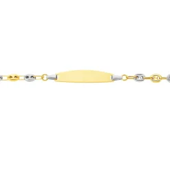 Histoire d'Or Bracelet Identité Evin Maille Grain De Cafe or bicolore Best