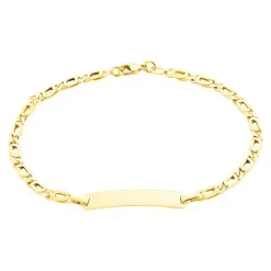 Histoire d'Or Bracelet Identité Fanelia Maille Marine Or Jaune Hot
