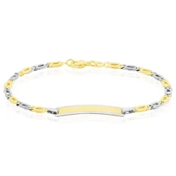 Histoire d'Or Bracelet Identité Fanelia Maille Marine or bicolore Online