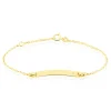 Histoire d'Or Bracelet Identité Gaspardine Maille Forçat Or Jaune Oxyde De Zirconium Sale