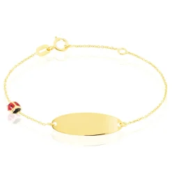 Histoire d'Or Bracelet Identité Holden Coccinelle Or Jaune Outlet