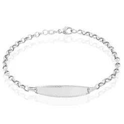 Histoire d'Or Bracelet Identité Marcel Or Blanc New