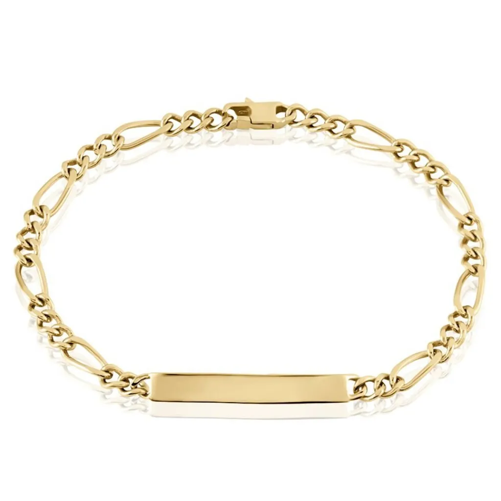 Histoire d'Or Bracelet Identité Plaqué Or Jaune Bixente Clearance