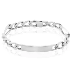 Histoire d'Or Bracelet Identité Vivian Maille Alternee 1/3 Argent Blanc Outlet