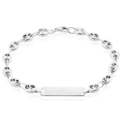 Histoire d'Or Bracelet Identite Argent Blanc Carrus Discount