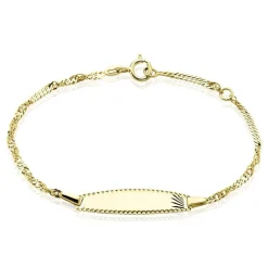 Histoire d'Or Bracelet Identite Bebe Or Jaune Ericka Hot