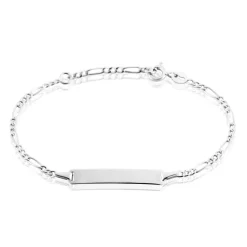 Histoire d'Or Bracelet Identite Bebe Bartolomee or blanc Best