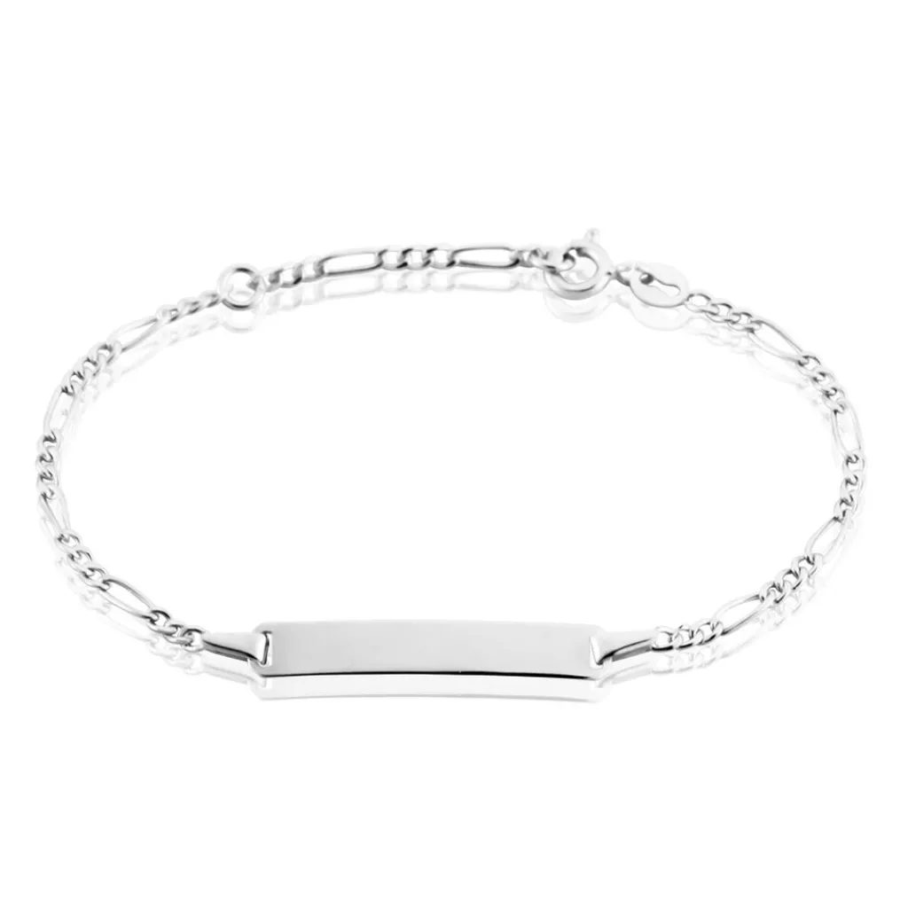 Histoire d'Or Bracelet Identite Bebe Or Blanc Bartolomee Clearance