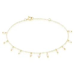 Histoire d'Or Bracelet Identitée Jazmin Or Jaune Perle De Culture Hot