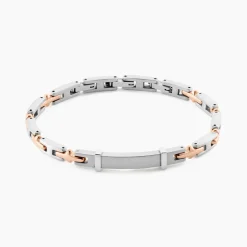 JOURDAN Bracelet Identitée Haribert Acier Argenté New