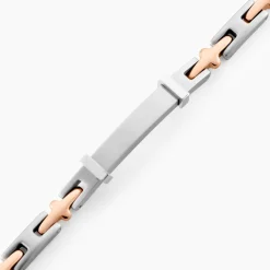 JOURDAN Bracelet Identitée Haribert Acier Argenté New