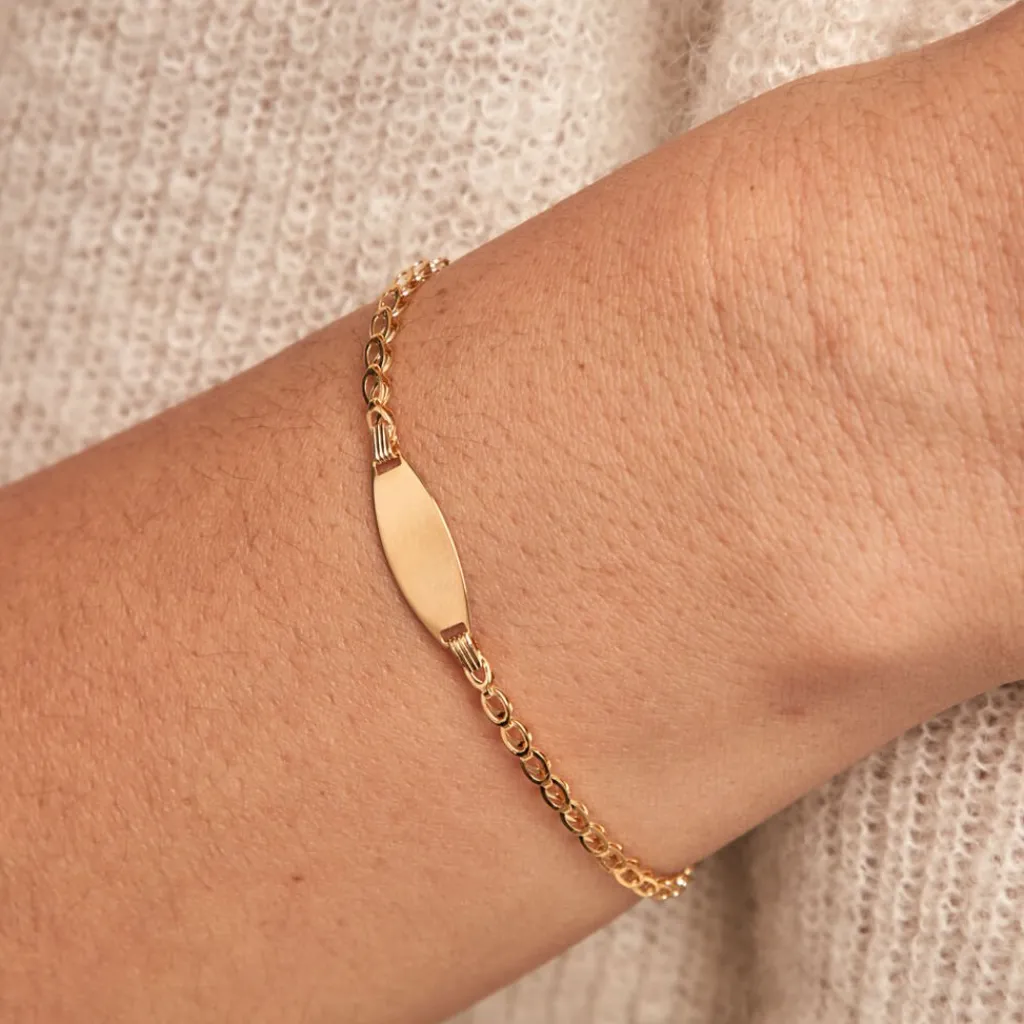 Histoire d'Or Bracelet Identitée Marcel Or Jaune Online
