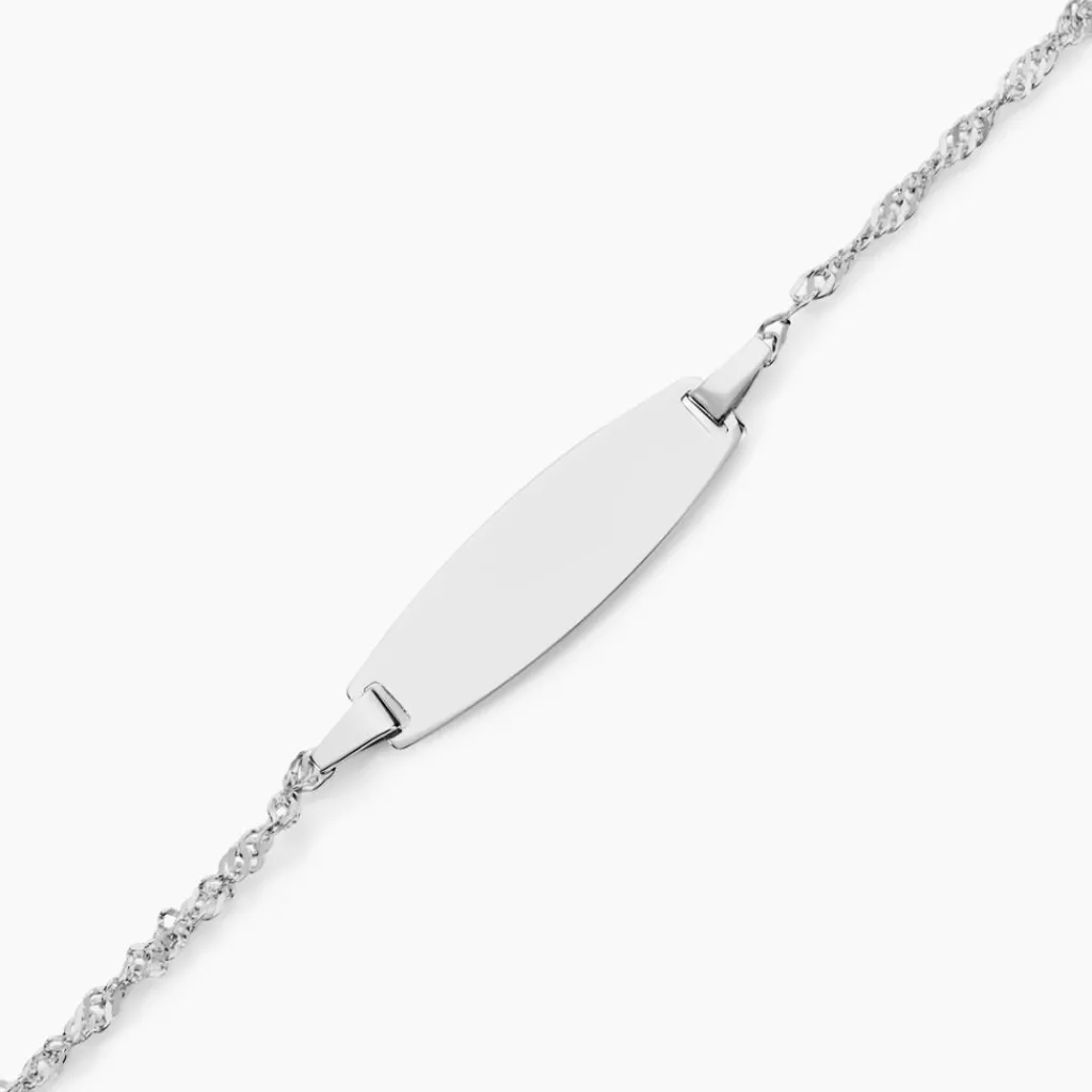 Histoire d'Or Bracelet Identitée Myline Argent Blanc Hot