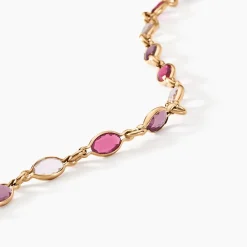 Histoire d'Or Bracelet Ilvaae Plaqué Or Jaune Pierre De Synthese plaqué or jaune pierre rose Discount