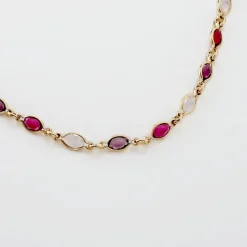 Histoire d'Or Bracelet Ilvaae Plaqué Or Jaune Pierre De Synthese plaqué or jaune pierre rose Discount