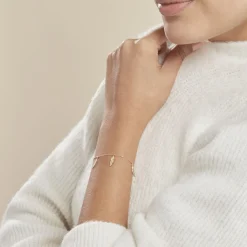 Histoire d'Or Bracelet Indian Nature Feuilles Or Jaune Outlet