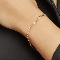 Histoire d'Or Bracelet Iris Or Jaune Maille Gourmette New