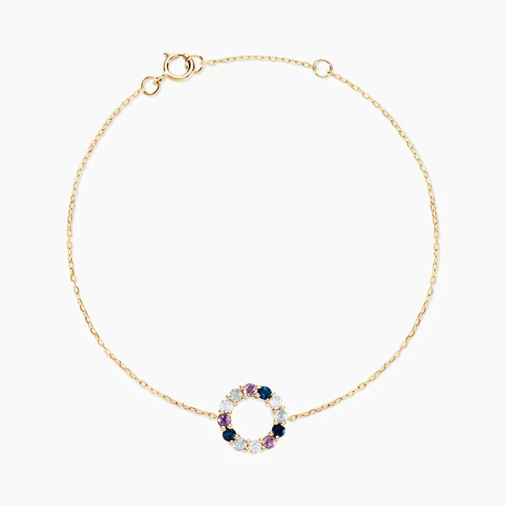 Histoire d'Or Bracelet Iris Or Jaune Topaze Améthyste Sale